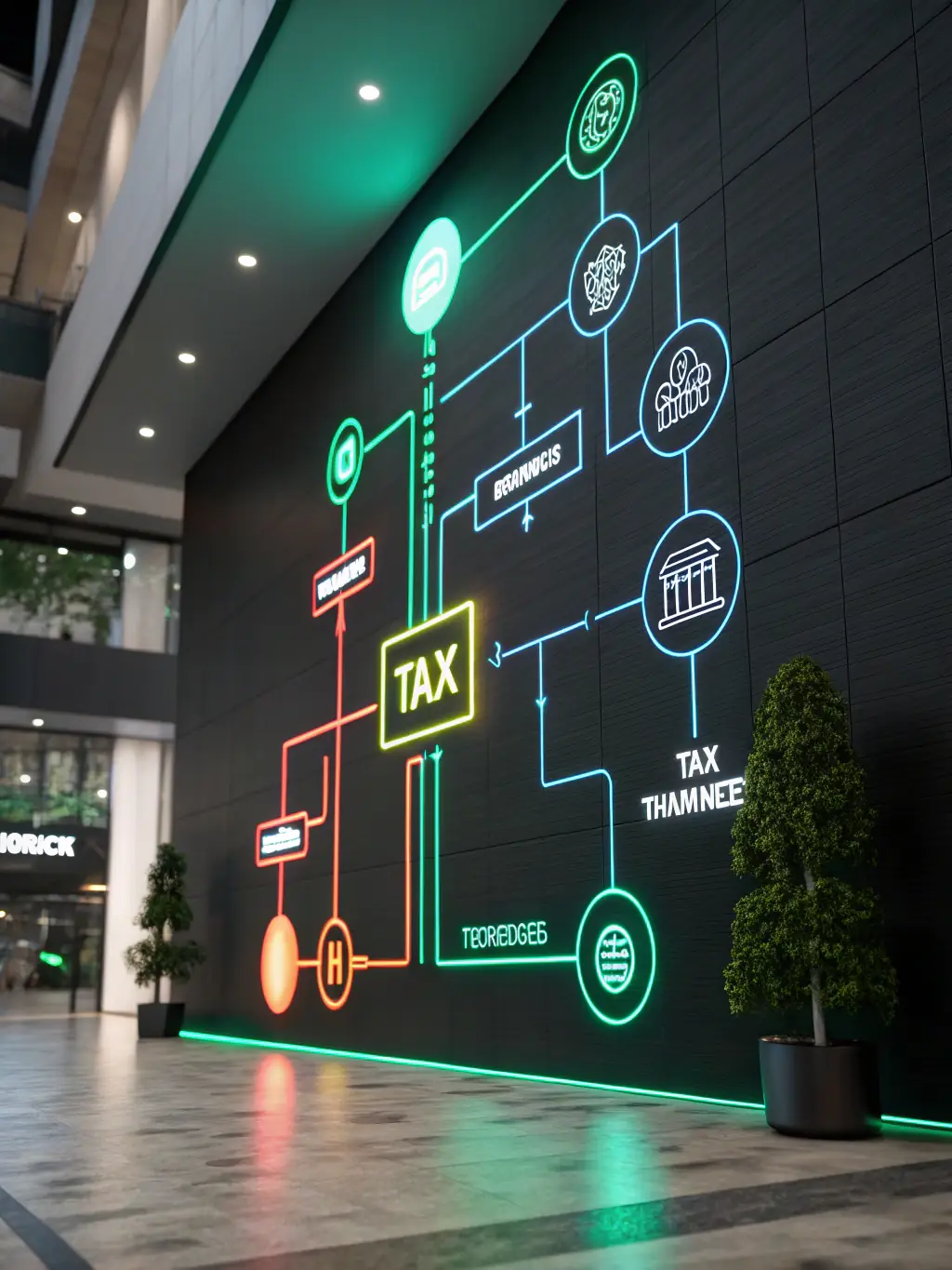 A visual representation of tax benefits associated with real estate investment, such as deductions for mortgage interest and property depreciation.